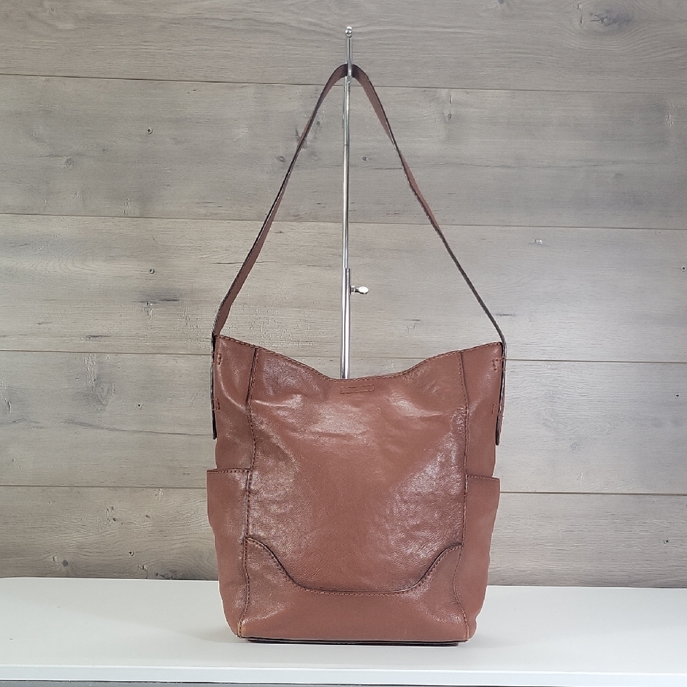 Frye Classic Brown Leather Shoulder Bag - Women's Tote
